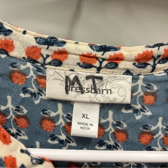 Dress barn Caravan Patchwork print button down shirt XL - Picture 3 of 6